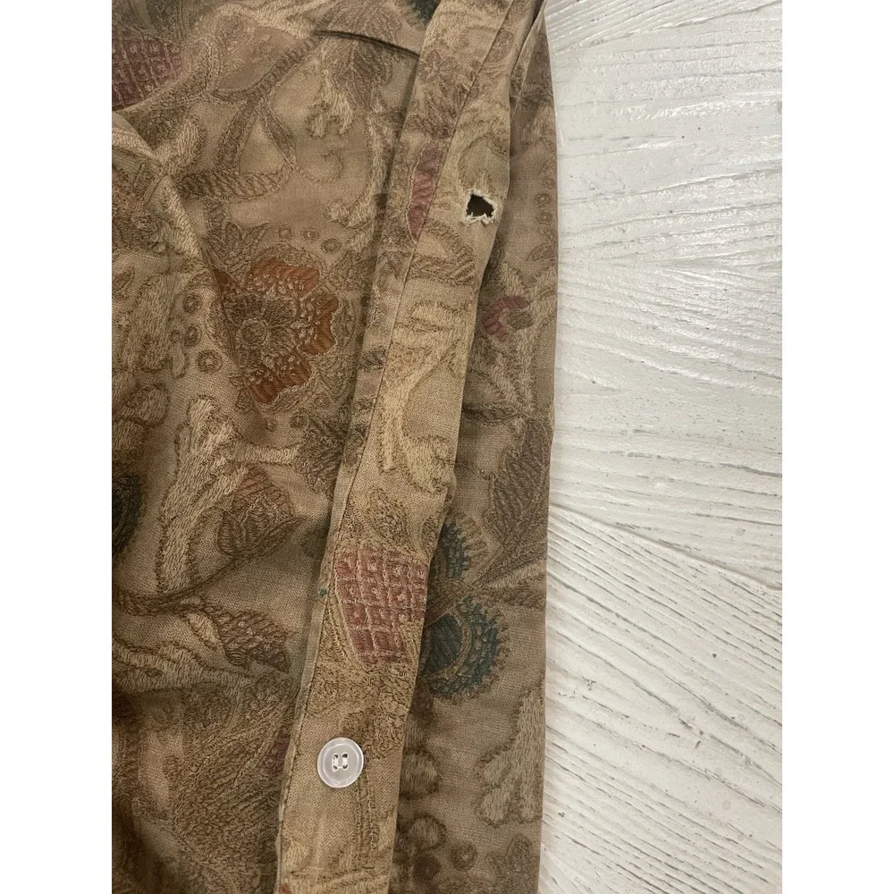 Vtg Ralph Lauren Venetian Court Neutral Tapestry Look KING Duvet Comforter